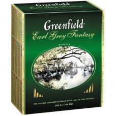 Чай Greenfield Earl Grey, черный с бергамотом, 100 фольг. пакетиков по 2гр